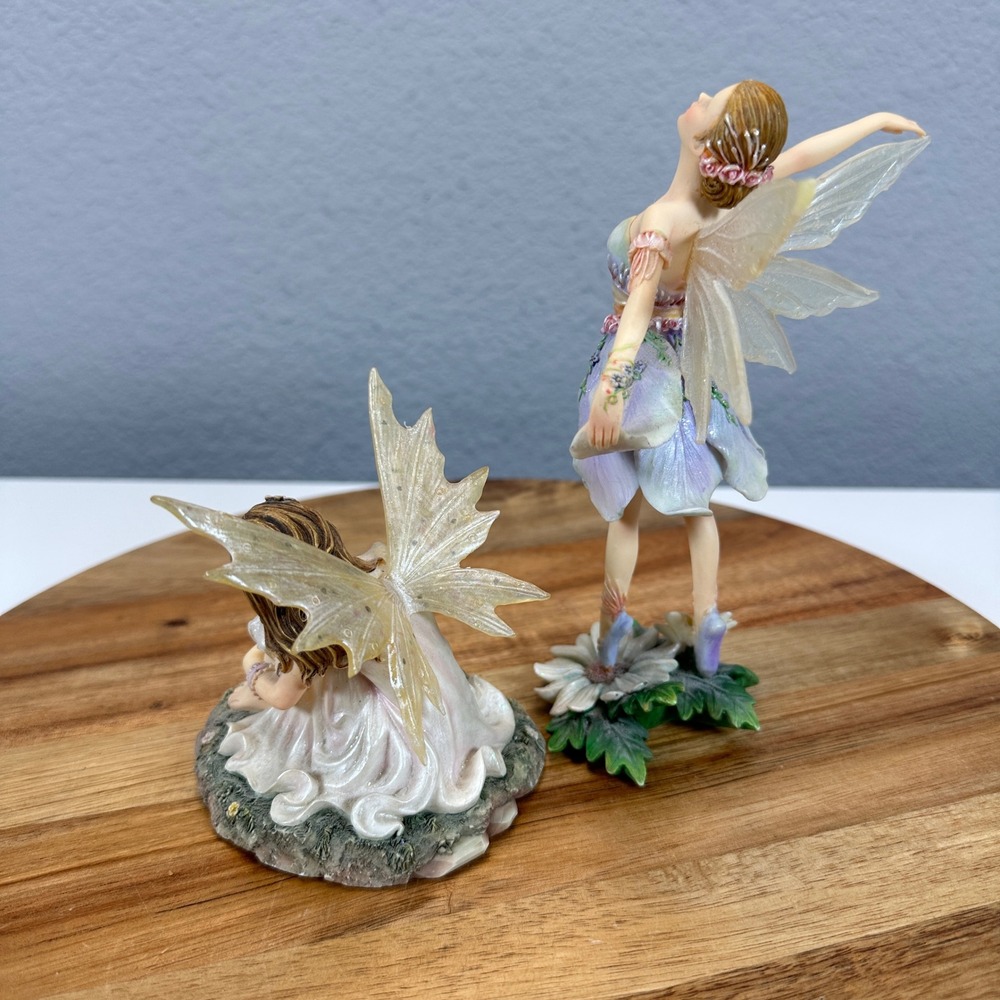 Faerie Glen Munro Pearlhush Dreamflutter Fairy Figurine Lot 2 VTG 2004 2009 Y2K - Picture 3 of 7